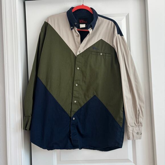 Vintage Mo Betta Western Shirt Men's Garth Brooks Cotton Green Button Down L - Picture 1 of 9